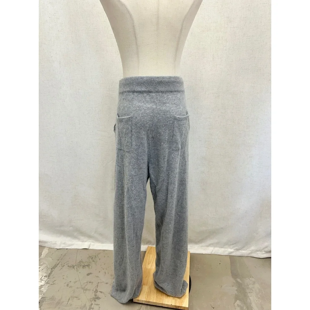 Quince Grey Cashmere Straight Leg‎ Pants Size XL Lounge Minimalist Luxury